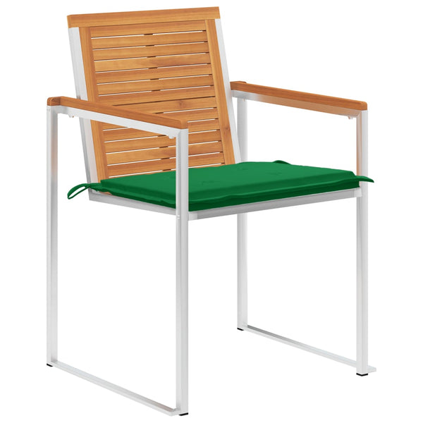 vidaXL Garden Chairs 6 pcs. with Cushions Solid Acacia Wood