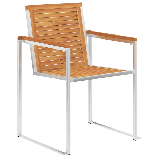 vidaXL Garden Chairs 6 pcs. with Cushions Solid Acacia Wood