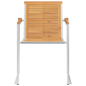 vidaXL 8-piece Garden Chairs with Cushions Solid Teak Wood