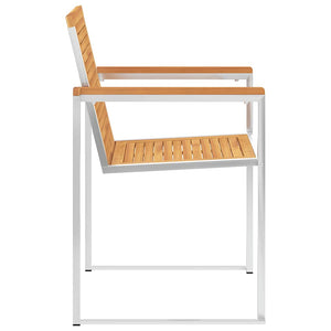 vidaXL Garden Chairs 8 pcs. with Cushions Solid Teak Wood