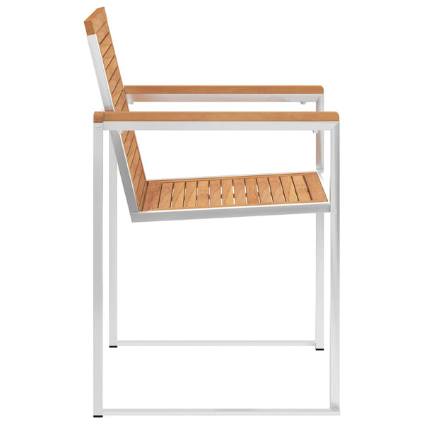 vidaXL Garden Chairs 8 pcs. with Cushions Solid Teak Wood