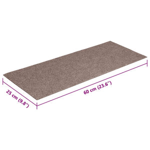 Stufenmatten Selbstklebend Hellbraun 60x25 cm, 15 Stk.