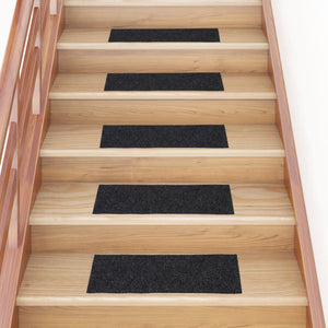 Selbstklebende Stufenmatten Dunkelgrau 60x25cm, 15er Set
