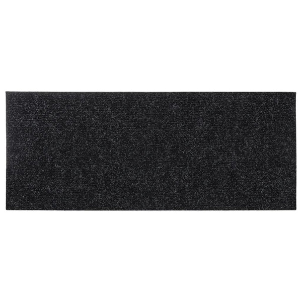 Selbstklebende Stufenmatten, 15er Set, 60x25 cm, Schwarz