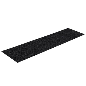 vidaXL Self-Adhesive Stair Treads 15 pcs. 76x20 cm Black Rectangular