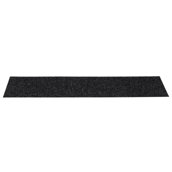 vidaXL Self-Adhesive Stair Treads 15 pcs. 76x20 cm Black Rectangular