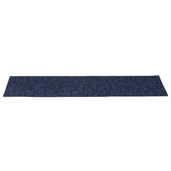 vidaXL Stair Treads Self-Adhesive 15 pcs. 76x20 cm Grey Blue Rectangular