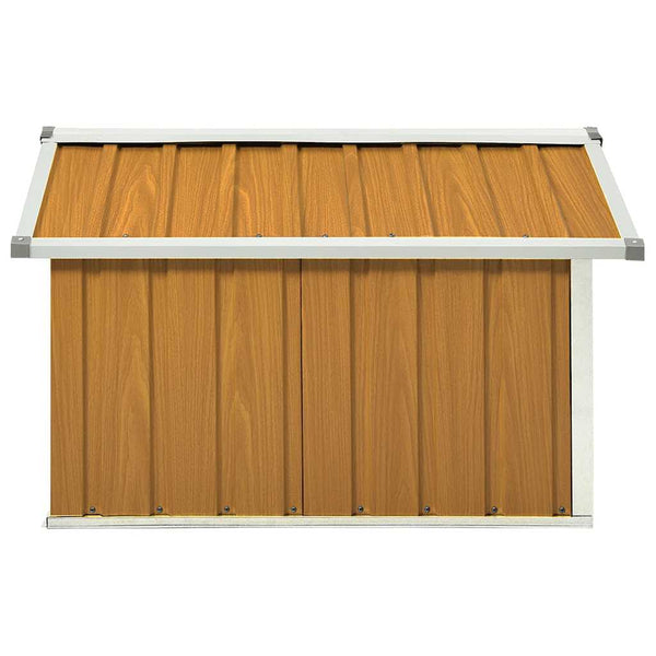 vidaXL Lawn Mower Garage 92x97x63 cm Galvanised Steel Brown