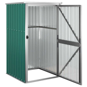vidaXL Garden Shed Green 88x89x161 cm Galvanized Steel