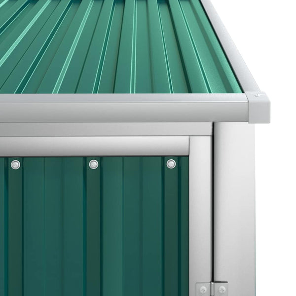 vidaXL Garden Shed Green 88x89x161 cm Galvanized Steel