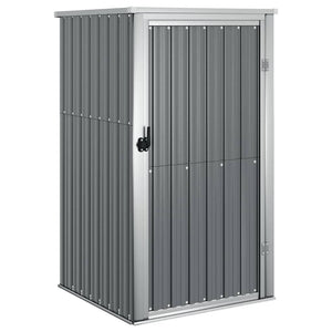 vidaXL Garden Shed Gray 88x89x161 cm Galvanized Steel