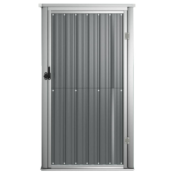 vidaXL Garden Shed Gray 88x89x161 cm Galvanized Steel