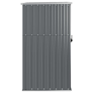 vidaXL Garden Shed Gray 88x89x161 cm Galvanized Steel