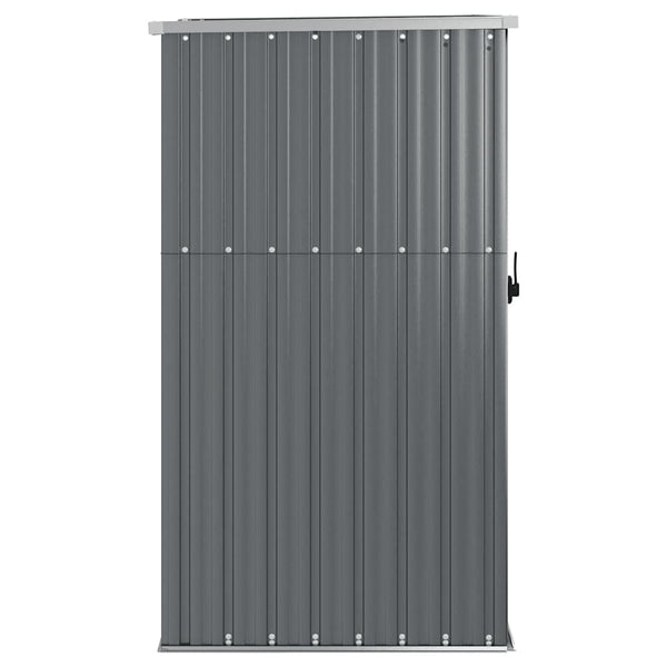 vidaXL Garden Shed Gray 88x89x161 cm Galvanized Steel