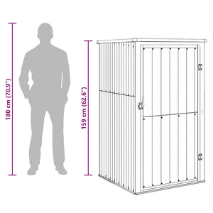 vidaXL Garden Shed Gray 88x89x161 cm Galvanized Steel