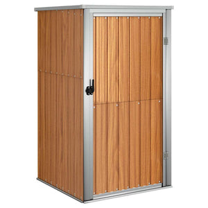 vidaXL Garden Shed Brown 88x89x161 cm Galvanized Steel