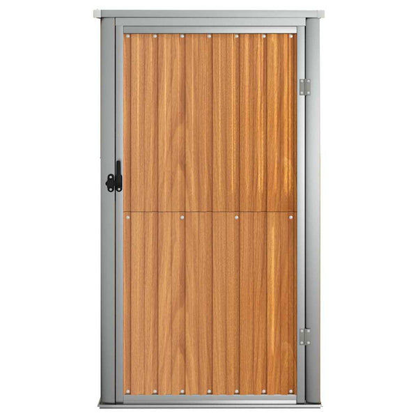 vidaXL Garden Shed Brown 88x89x161 cm Galvanized Steel