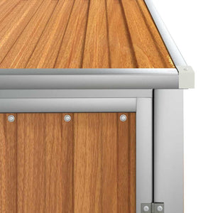 vidaXL Garden Shed Brown 88x89x161 cm Galvanized Steel
