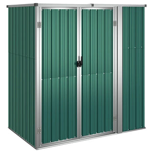 vidaXL Garden Shed Green 161x89x161 cm Galvanized Steel