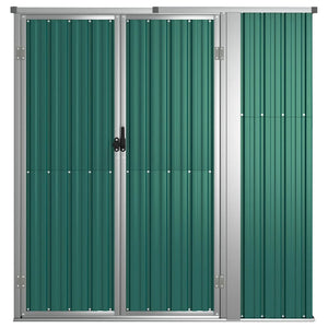 vidaXL Garden Shed Green 161x89x161 cm Galvanized Steel