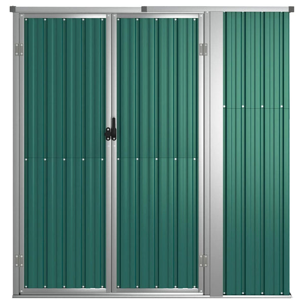 vidaXL Garden Shed Green 161x89x161 cm Galvanized Steel