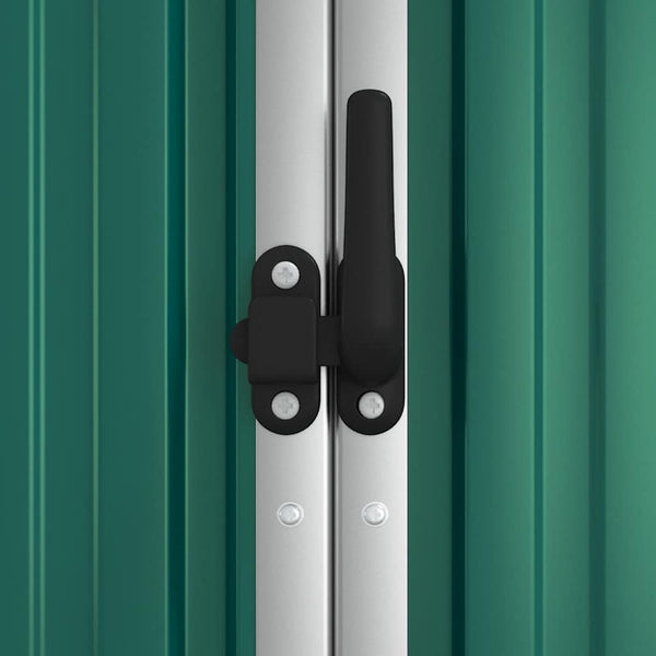 vidaXL Garden Shed Green 161x89x161 cm Galvanized Steel