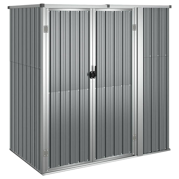 vidaXL Garden Shed Grey 161x89x161 cm Galvanized Steel