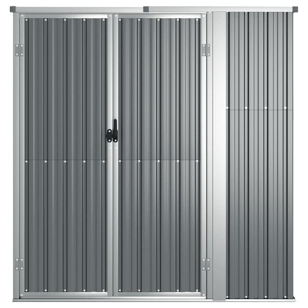 vidaXL Garden Shed Grey 161x89x161 cm Galvanized Steel