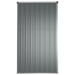 vidaXL Garden Shed Grey 161x89x161 cm Galvanized Steel