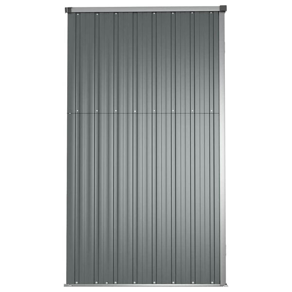 vidaXL Garden Shed Grey 161x89x161 cm Galvanized Steel