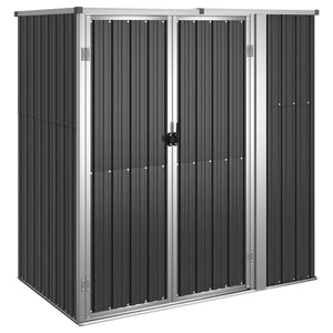 vidaXL Garden Shed Anthracite 161x89x161 cm Galvanized Steel