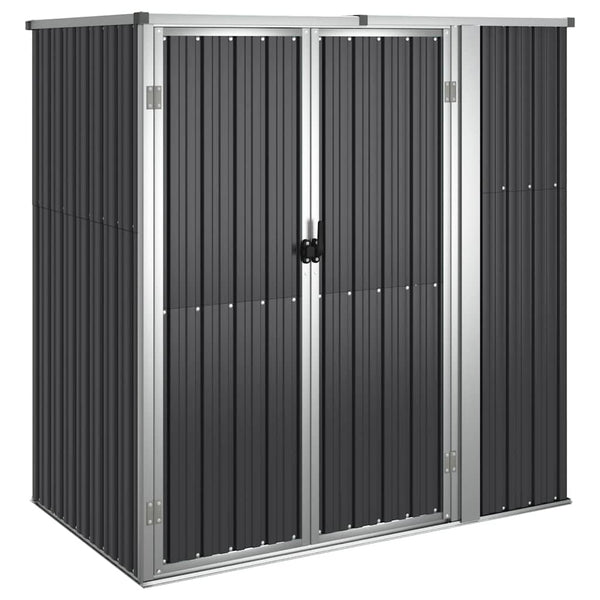 vidaXL Garden Shed Anthracite 161x89x161 cm Galvanized Steel