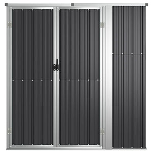 vidaXL Garden Shed Anthracite 161x89x161 cm Galvanized Steel