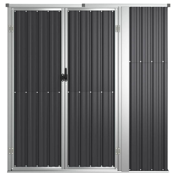vidaXL Garden Shed Anthracite 161x89x161 cm Galvanized Steel