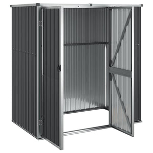 vidaXL Garden Shed Anthracite 161x89x161 cm Galvanized Steel