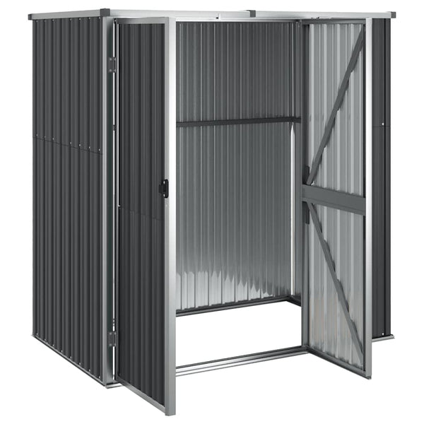 vidaXL Garden Shed Anthracite 161x89x161 cm Galvanized Steel