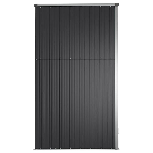 vidaXL Garden Shed Anthracite 161x89x161 cm Galvanized Steel