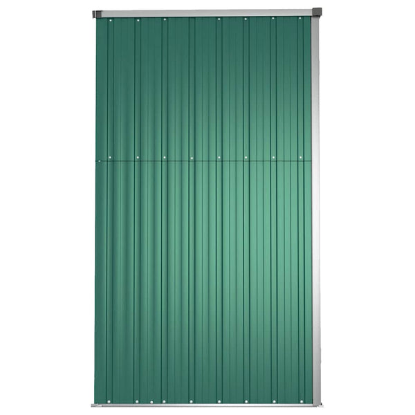 vidaXL Garden Shed Green 225x89x161 cm Galvanized Steel
