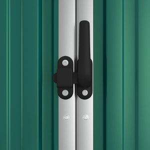vidaXL Garden Shed Green 225x89x161 cm Galvanized Steel