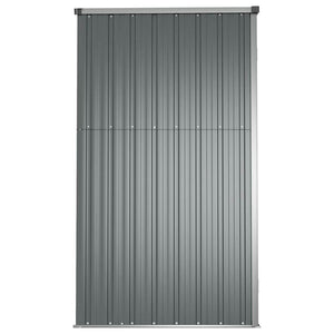vidaXL Shed Grey 225x89x161 cm Galvanized Steel