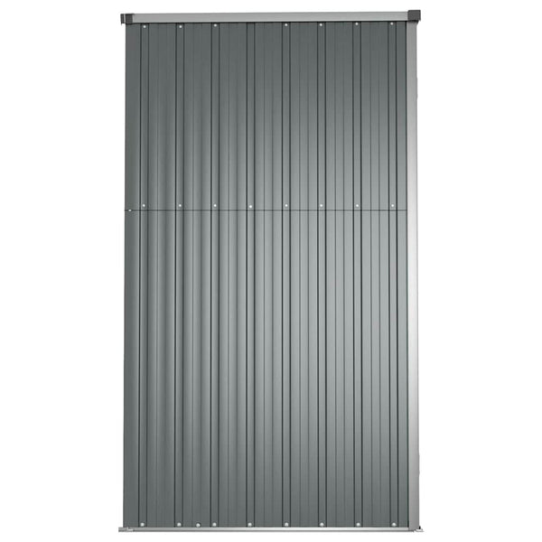 vidaXL Shed Grey 225x89x161 cm Galvanized Steel