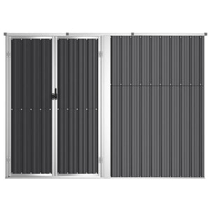 vidaXL Tool Shed Anthracite 225x89x161 cm Galvanized Steel
