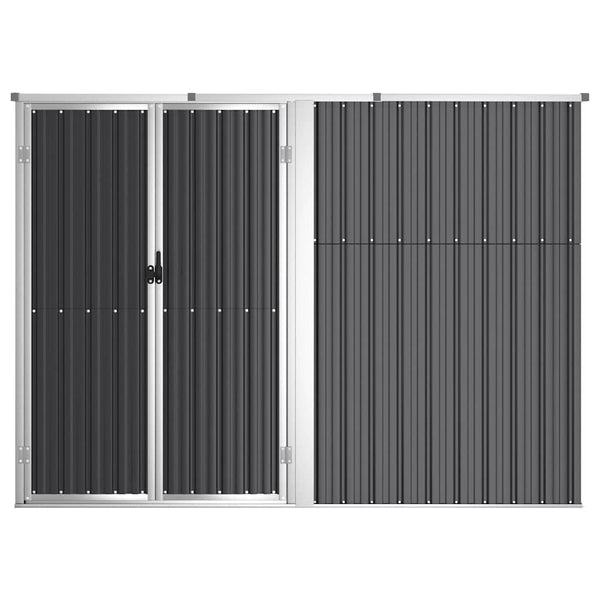 vidaXL Tool Shed Anthracite 225x89x161 cm Galvanized Steel