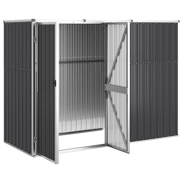 vidaXL Tool Shed Anthracite 225x89x161 cm Galvanized Steel