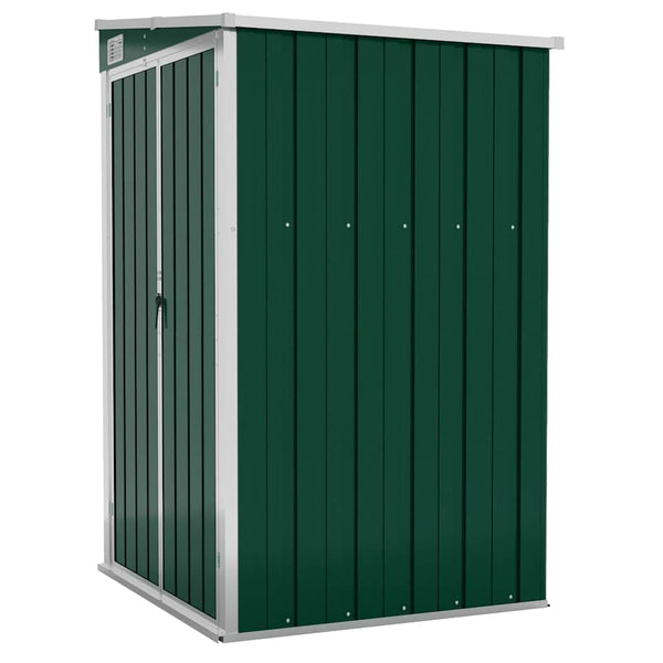 vidaXL Lean-to Shed Green 118x100x178 cm Galvanised Steel