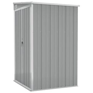 vidaXL Lean-to Shed Grey 118x100x178 cm Galvanized Steel