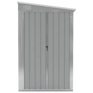 vidaXL Lean-to Shed Grey 118x100x178 cm Galvanized Steel