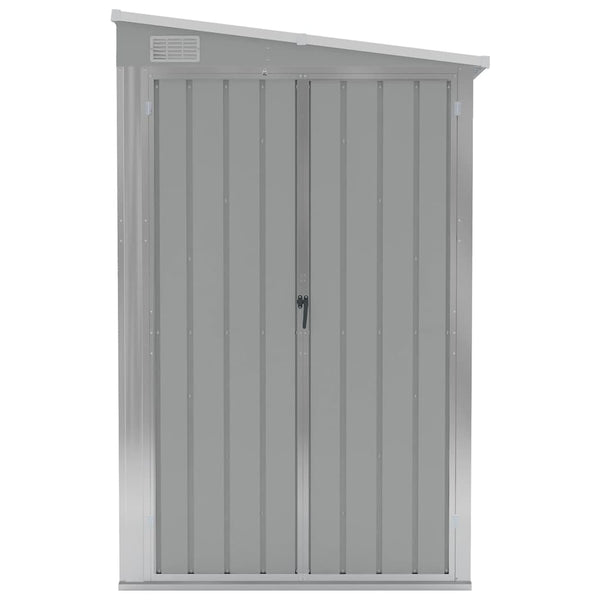 vidaXL Lean-to Shed Grey 118x100x178 cm Galvanized Steel