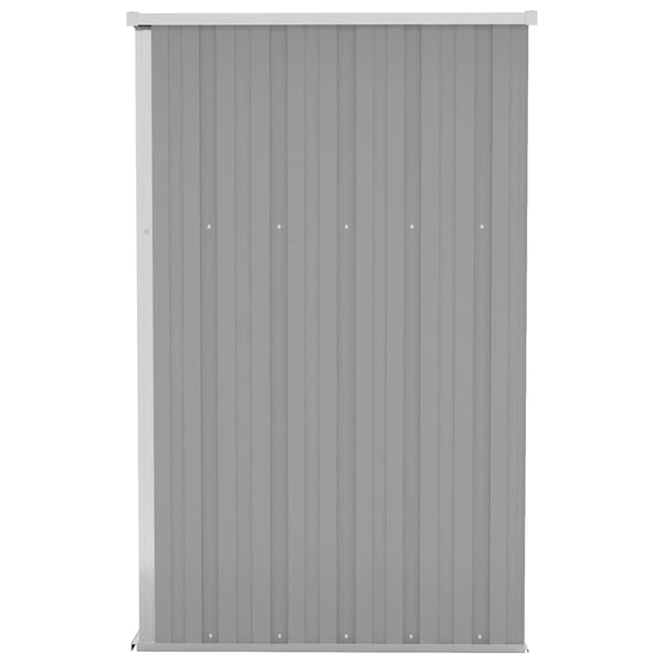 vidaXL Lean-to Shed Grey 118x100x178 cm Galvanized Steel