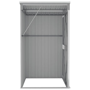 vidaXL Lean-to Shed Grey 118x100x178 cm Galvanized Steel